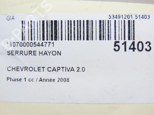 Tailgate lock CHEVROLET CAPTIVA (C100, C140) 2.0 D 4WD | BP28969250C101
