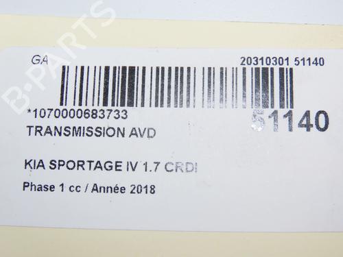 Right front driveshaft KIA SPORTAGE IV (QL, QLE) 1.7 CRDi | BP30447505M39