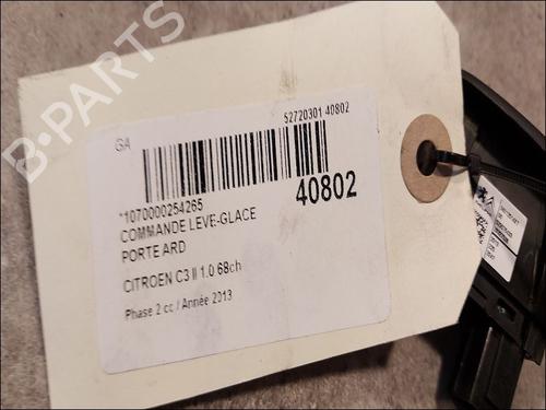 Used Right rear window switch CITROËN C3 II (SC_) 1.0 VTi 68 (68 hp) 9610953