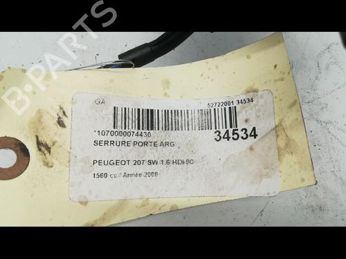 Used Rear left lock PEUGEOT 207 SW (WK_) 1.6 HDi (90 hp) 23177080