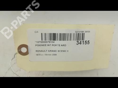 Rear right interior door handle RENAULT GRAND SCÉNIC II (JM0/1_) 1.9 dCi (JM14) | BP9596102I16 