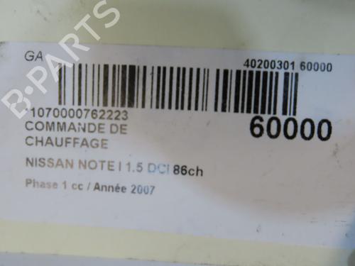 Climate control NISSAN NOTE (E11, NE11) 1.5 dCi | BP39893870I5 - Image 5