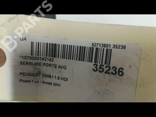 Front left lock PEUGEOT 5008 (0U_, 0E_) 1.6 HDi | BP9600061C98 