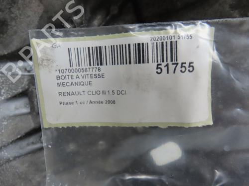 Used Gearbox RENAULT CLIO III (BR0/1, CR0/1) 1.5 dCi (C/BR0G, C/BR1G) (68 hp) 26726116