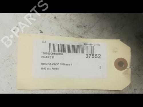 Used Right headlight Right headlight HONDA CIVIC IV Hatchback (EC, ED, EE, EF) 1.4 L (EC9) (90 hp) 9601774 9601774