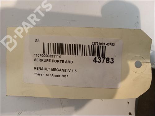 Rear right lock RENAULT MEGANE IV Grandtour (K9A/M/N_) 1.5 dCi 90 | BP11103410C99 
