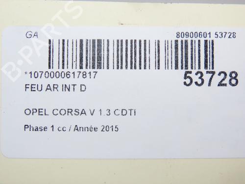 Right tailgate light OPEL CORSA E (X15) 1.3 CDTI (08, 68) | BP28969492C80 - Image 5
