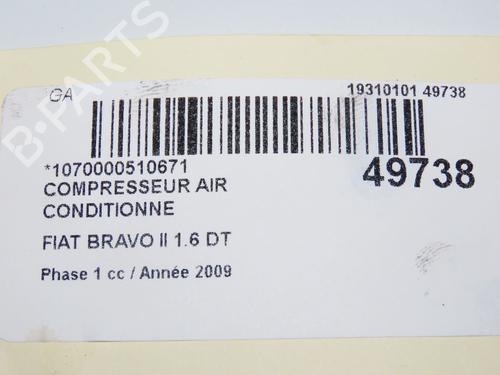 Used AC compressor AC compressor FIAT BRAVO II (198_) 1.6 D Multijet (198AXH1B) (105 hp) 33032110 33032110