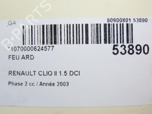 Høyre baklys RENAULT CLIO II (BB_, CB_) 1.5 dCi (B/CB07) (65 hp) 28832710
