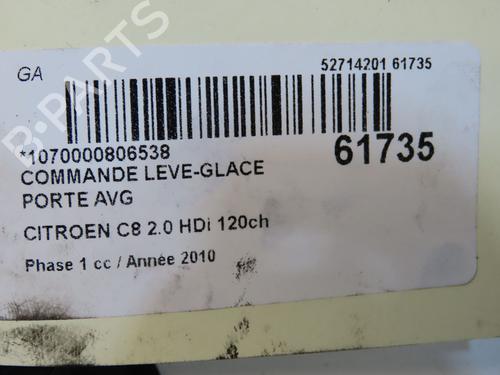 Used Left front window switch Left front window switch CITROËN C8 (EA_, EB_) 2.0 HDi (120 hp) 39698962 39698962