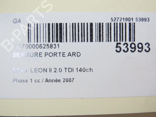 Rear right lock SEAT LEON (1P1) 2.0 TDI 16V | BP28969053C99 