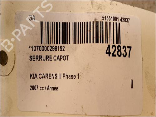 Hood lock KIA CARENS II MPV (FJ) 2.0 CRDi | BP23175443C133 