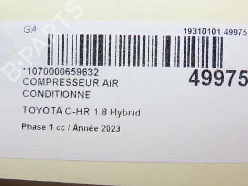 Used AC compressor AC compressor TOYOTA C-HR (_X1_) 1.8 Hybrid (ZYX10_, ZYX11_, ZYX10R, ZYX11R) (122 hp) 40518005 40518005