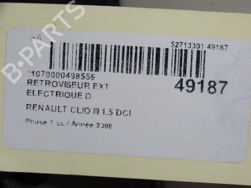 Right mirror RENAULT CLIO III (BR0/1, CR0/1) 1.5 dCi (BR17, CR17) | BP16555794C27 