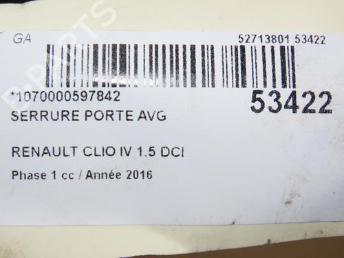 Front left lock RENAULT CLIO IV (BH_) 1.5 dCi 90 | BP28968846C98 
