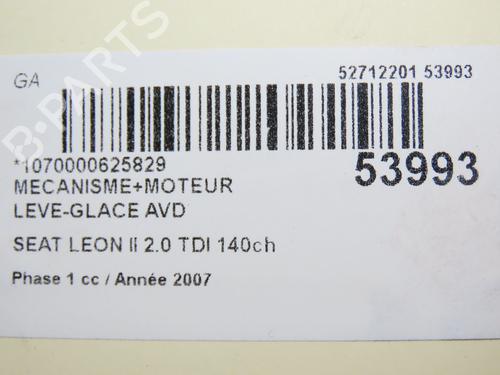 Front right window mechanism SEAT LEON (1P1) 2.0 TDI 16V | BP28801903C23
