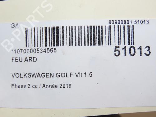 Used Right taillight VW GOLF VII (5G1, BQ1, BE1, BE2) 1.5 TSI (130 hp) 28969539