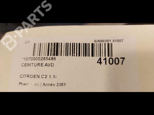 Front right belt tensioner CITROËN C2 (JM_) 1.1 | BP9612094C88 