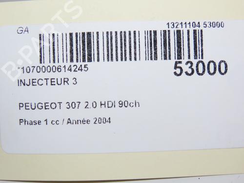 Used Injector PEUGEOT 307 (3A/C) 2.0 HDi 90 (90 hp) 28828853