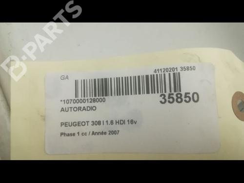 Radio PEUGEOT 308 I (4A_, 4C_) 1.6 HDi | BP9598870E6 