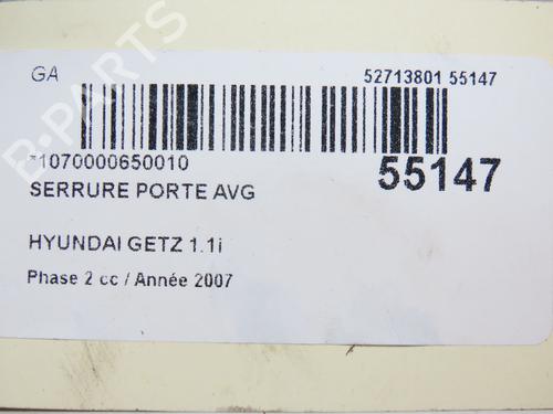 Venstre foran lås HYUNDAI GETZ (TB) 1.1 | BP28968868C98 