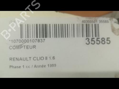 Used Instrument cluster RENAULT CLIO II (BB_, CB_) 1.6 (B/CB0D, BB00) (90 hp) 9600654