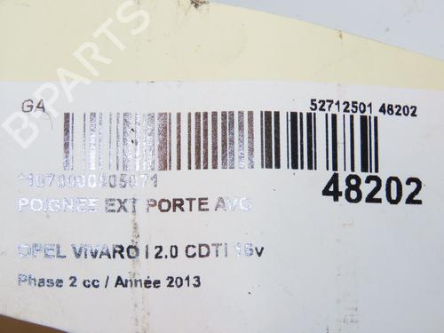 Used Front left exterior door handle OPEL VIVARO A Van (X83) 2.0 CDTI (F7) (90 hp) 23175886