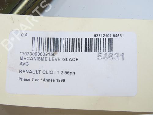 Used Front left window mechanism RENAULT CLIO I (B/C57_, 5/357_) 1.2 (B/C/S577) (54 hp) 32004997