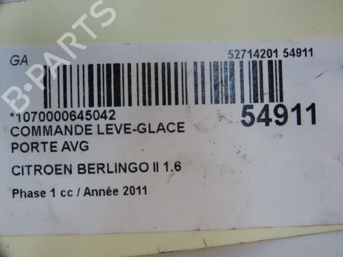 Used Left front window switch Left front window switch CITROËN BERLINGO Box Body/MPV (B9) 1.6 HDi 75 (75 hp) 30522346 30522346