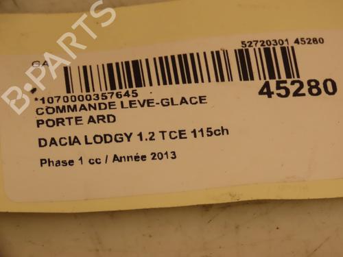 Used Right rear window switch DACIA LODGY (JS_) 1.2 TCe (JSAY, JSM0) (115 hp) 16637601