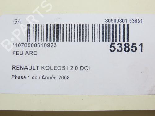 Right taillight RENAULT KOLEOS I (HY_) 2.0 dCi 4x4 (HY0K) | BP28832707C35 