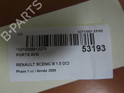 Left front door RENAULT SCÉNIC III (JZ0/1_) 1.5 dCi | BP28801944C2 
