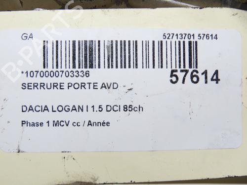 Front right lock DACIA LOGAN MCV (KS_) 1.5 dCi (KS0W) | BP32277474C97 - Image 5
