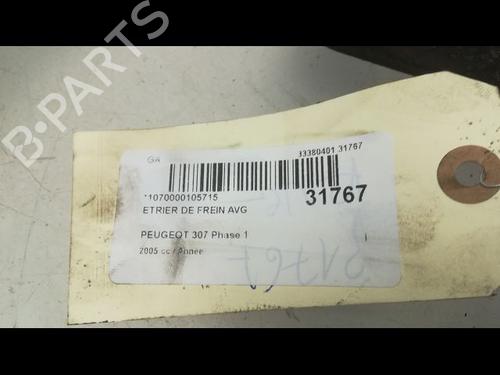 Used Left front brake caliper PEUGEOT 307 (3A/C) 1.6 HDi 110 (109 hp) 14877934