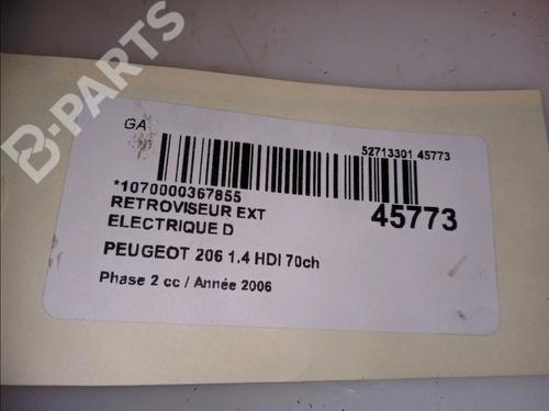 Right mirror PEUGEOT 206 Hatchback (2A/C) 1.4 HDi eco 70 | BP11102601C27  - Image 5