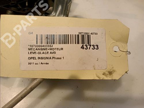 Front right window mechanism OPEL INSIGNIA A (G09) 2.8 V6 Turbo OPC 4x4 (68) | BP11267537C23 