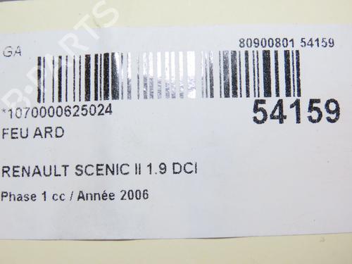 Used Right taillight RENAULT GRAND SCÉNIC II (JM0/1_) 1.9 dCi (JM14) (131 hp) 28832719
