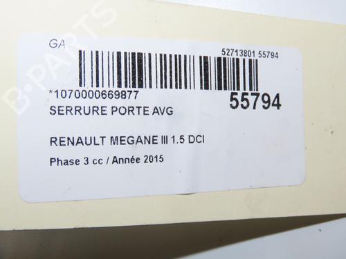front-left-lock-renault-megane-iii-grandtour-kz01-2008-2009-2010-2011-2012-2013-2014-2015-2016-31796656 main image