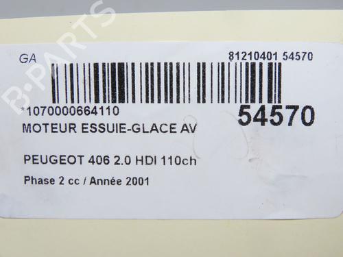 Used Front wiper motor Front wiper motor PEUGEOT 406 (8B) 2.0 HDI 110 (109 hp) 33059502 33059502