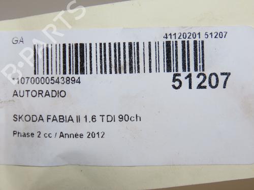 radio-skoda-fabia-ii-542-2006-2007-2008-2009-2010-2011-2012-2013-2014-28830559 main image