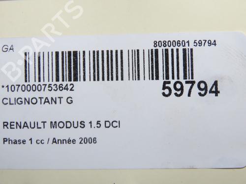Left front indicator RENAULT MODUS / GRAND MODUS (F/JP0_) 1.5 dCi (FP0F, JP0F) | BP38942754C32 - Image 5