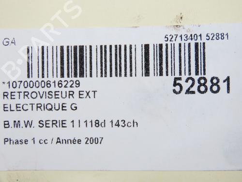 Left mirror BMW 1 (E81) 118 d | BP31120810C26  - Image 5