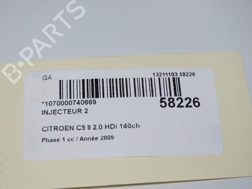 Used Injector Injector CITROËN C5 III (RD_) 2.0 HDi 140 (RDRHF8, RDRHFA, RDRHA8, RDRHAJ) (140 hp) 36444313 36444313