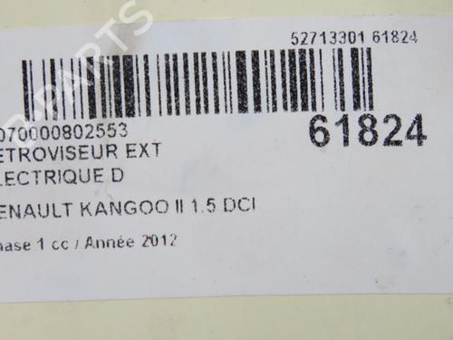 Used Right mirror Right mirror RENAULT KANGOO Express (FW0/1_) 1.5 dCi 75 (FW07, FW10, FW04) (75 hp) 40437933 40437933