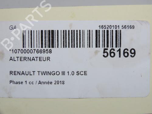 Alternator RENAULT TWINGO III (BCM_, BCA_) 1.0 SCe 70 | BP36444332M7 - Image 9