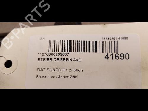 Right front brake caliper FIAT PUNTO (188_) 1.2 60 (188.030, .050, .130, .150, .230, .250) | BP14877518M104 