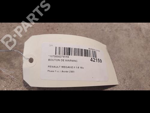 Warning switch RENAULT MEGANE II (BM0/1_, CM0/1_) 1.6 16V (BM0C, CM0C) | BP9613929I22 