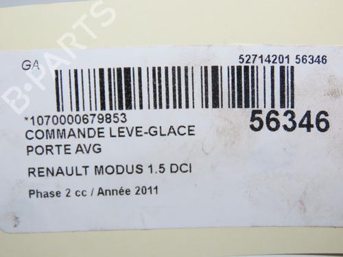 Used Left front window switch RENAULT MODUS / GRAND MODUS (F/JP0_) 1.5 dCi 75 (75 hp) 30841145