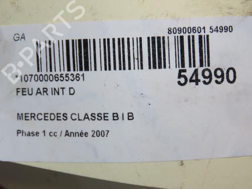 Used Right tailgate light MERCEDES-BENZ B-CLASS Sports Tourer (W245) B 180 CDI (245.207) (109 hp) 30824936