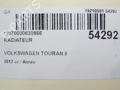 Water radiator VW TOURAN (1T3) 2.0 TDI | BP29601091M31